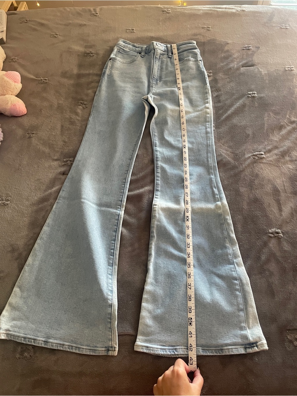 Abercrombie & Fitch Light Blue Flare Jeans - Picture 5 of 5